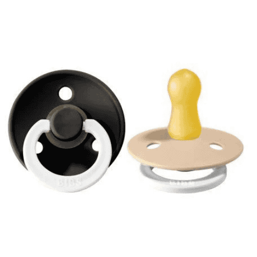 BIBS 02 SUCETTES PACIFIER BLACK GLOW VANILIA GLOW SIZE 1
