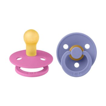 BIBS 02 SUCETTES COLOUR NATURAL RUBBER BUBBLGUM PERI SIZE 1 0M+