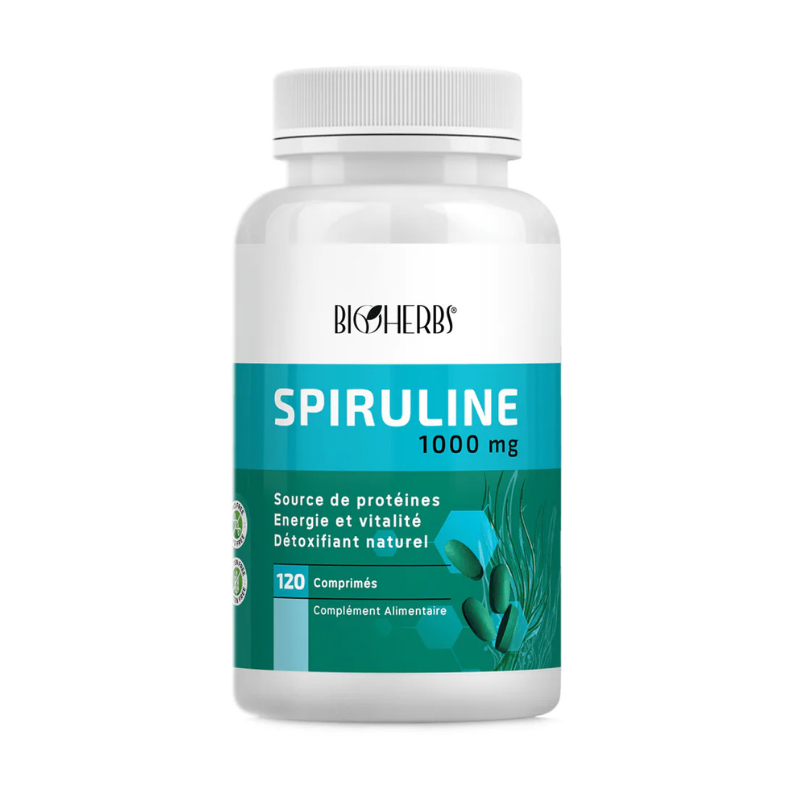 BIOHERBS SPIRULINE 1000 MG 120 COMPRIMES