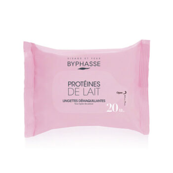 BYPHASSE LINGETTES DEMQUILLANTES PROTEINES DE LAIT 20 UNITES