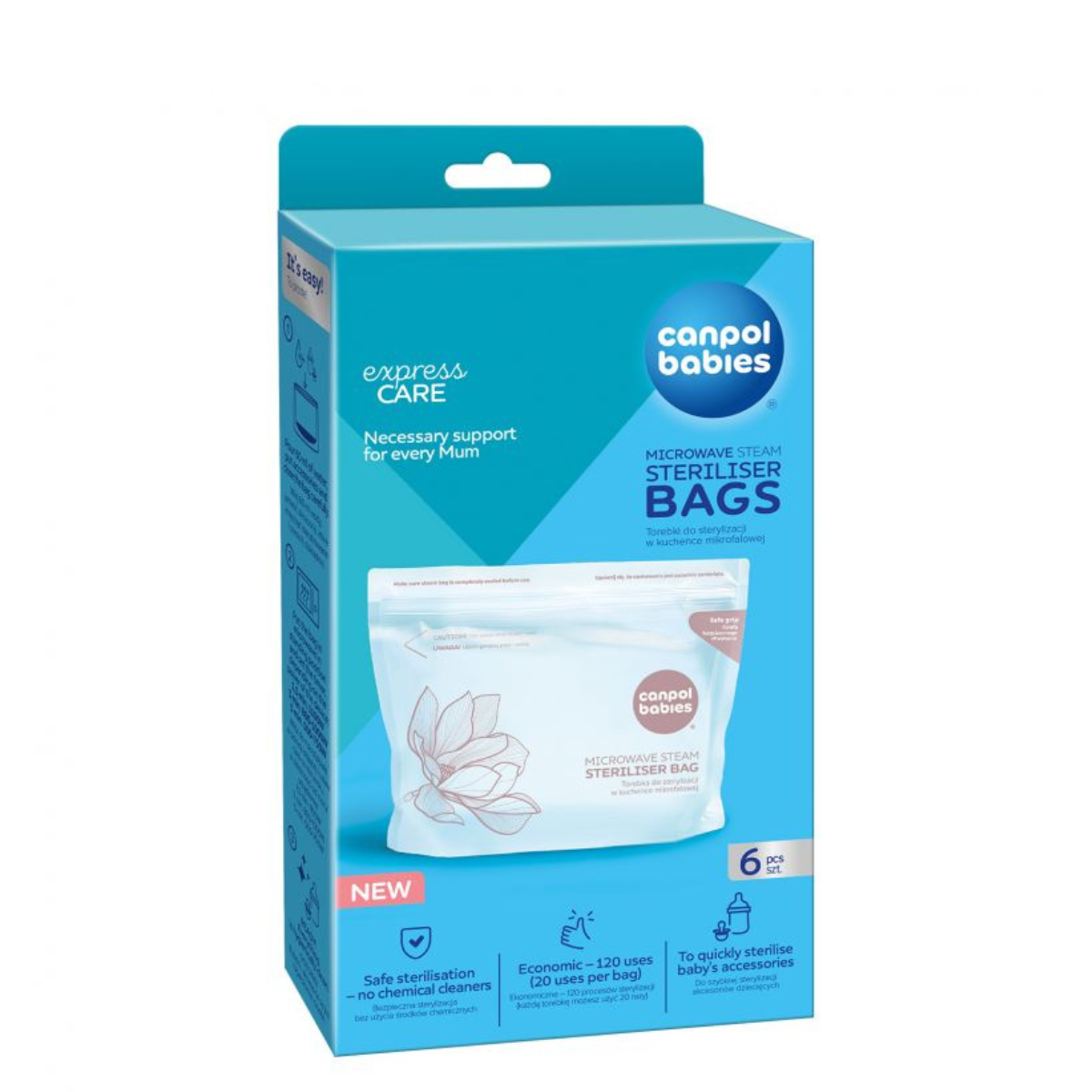 CANPOL BABIES SACS DE STERILISATION AU MICRO-ONDES 6 PIECES 70/002