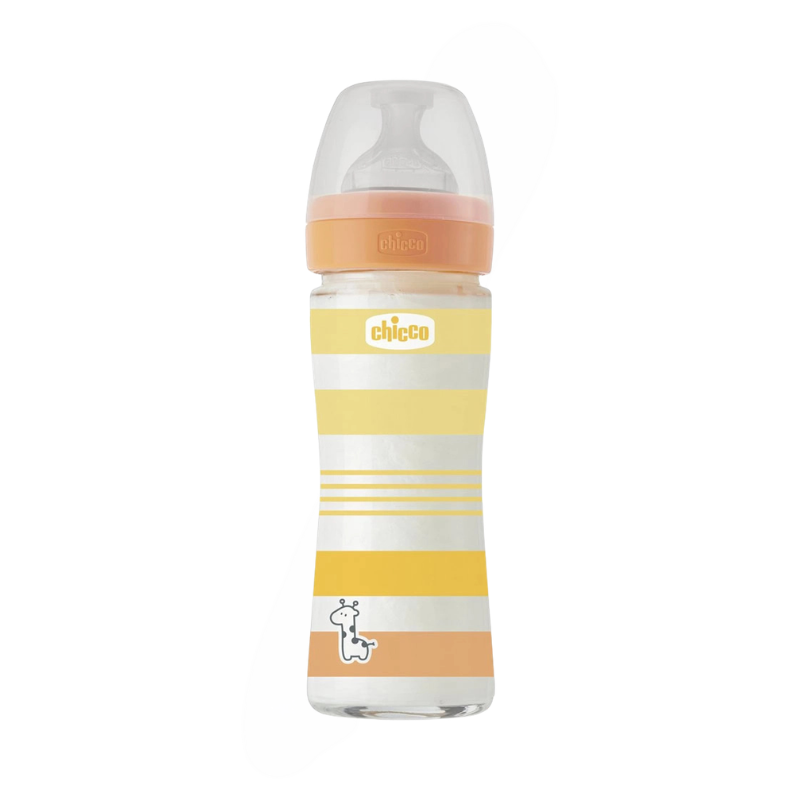 CHICCO BIBERON WELL BEING EN VERRE FLUX LENT 0M+ 240ML