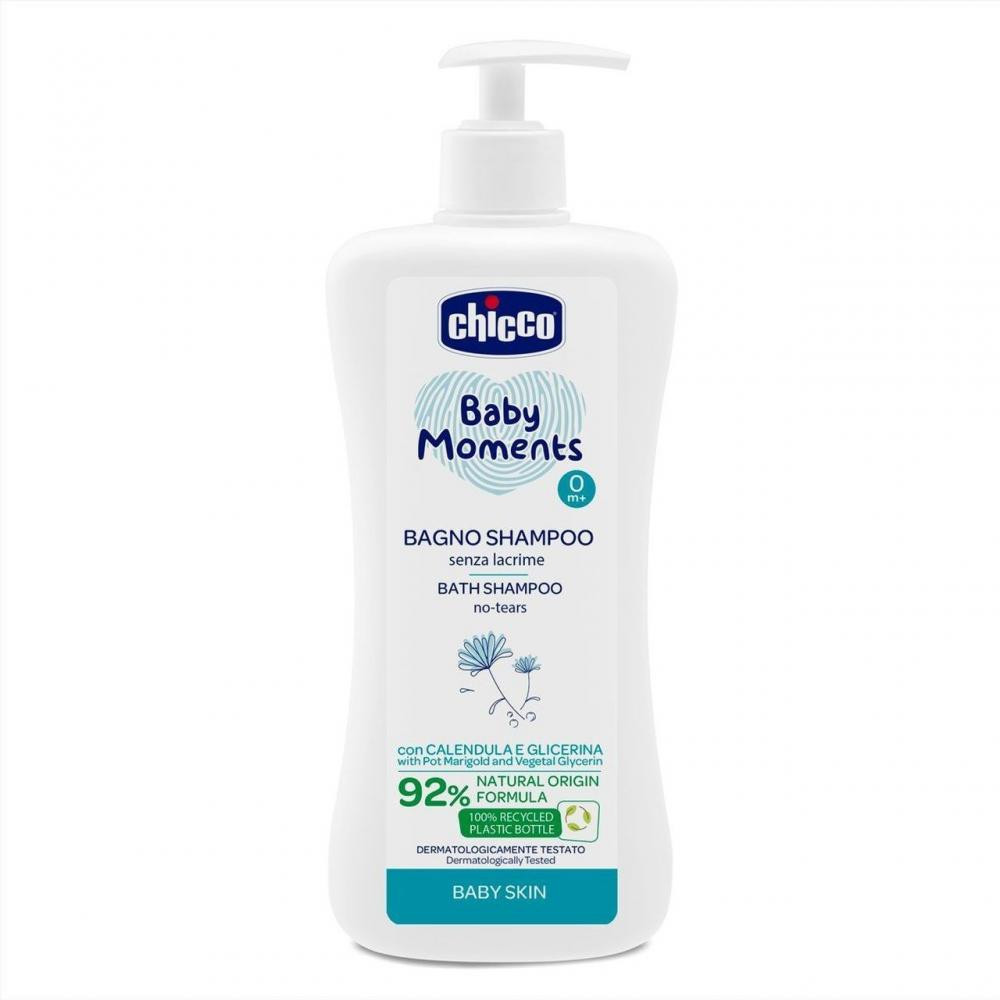 CHICCO SHAMPOOING CHEVEUX&CORPS BABY MOMENTS, 500 ml