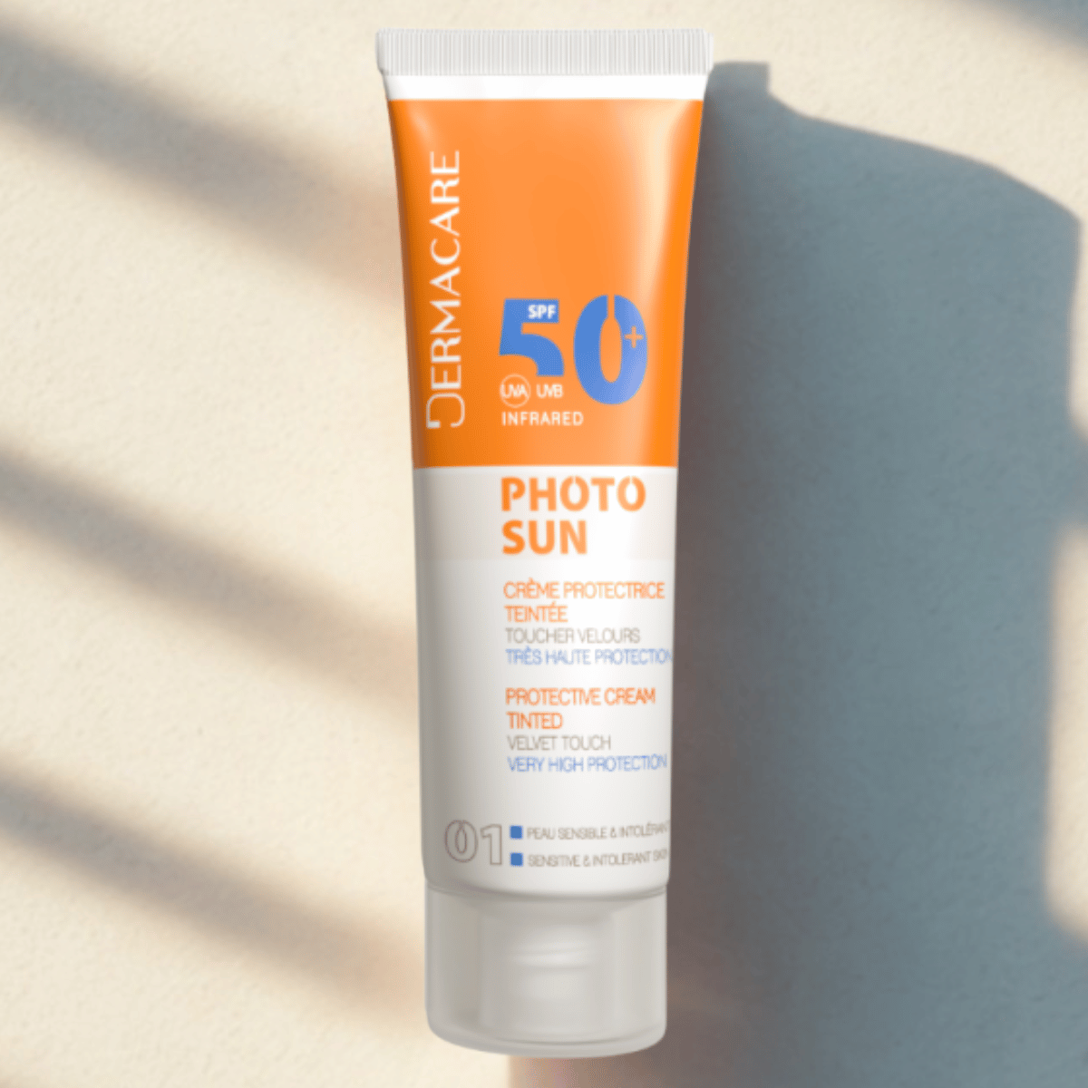 DERMACARE PHOTOSUN CREME PROTECTRICE TEINTEE 01 SPF 50 PEAU NORMALE A SECHE