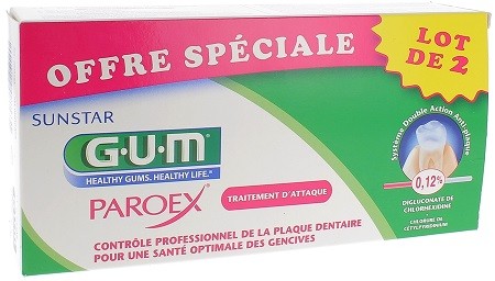 GUM PAROEX GEL DENTIFRICE LOT DE 2*75ML