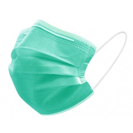 MASQUE CHIRURGICAL ÉLASTIQUE JETABLE VERT