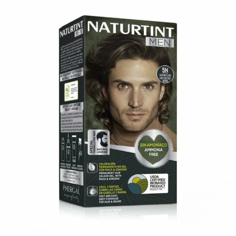 NATURTINT MEN COLORATION PERMANENTE 5N BRUN CHATAIN CLAIR 150 ML