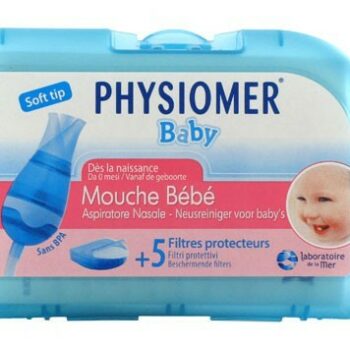 PHYSIOMER MOUCHE BEBE AVEC EMBOUT ET 5 FILTRES JETABLES