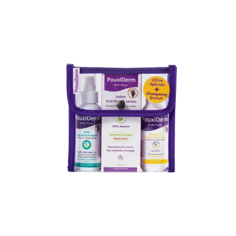 POUXIDERM PACK LOTION+REPULSIF+SHAMPOOING