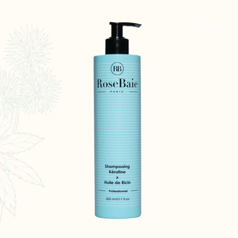 ROSEBAIE SHAMPOING HUILE DE RICIN X KERATINE 500 ML