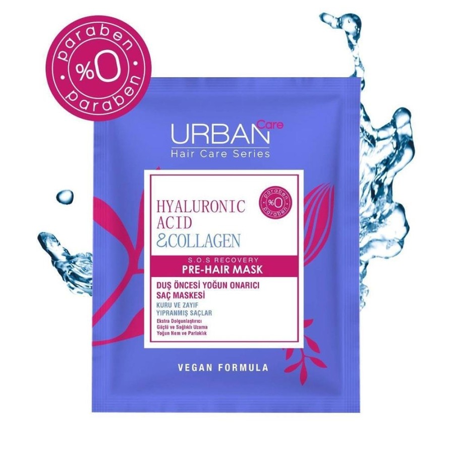 URBAN CARE PRE WASH HAIR MASK ACID HYALURONIC & COLLAGEN 50ML