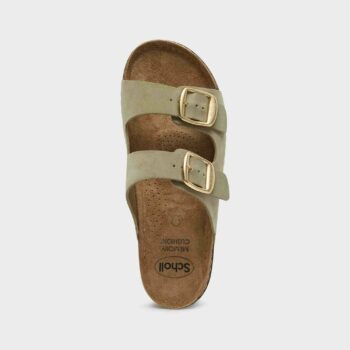 Scholl bora 2 buckles beige foncé..